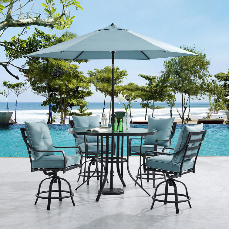 Round outdoor dining table with umbrella new arrivals